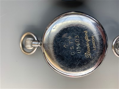 Lot 2598 - A War Department Recta pocket watch, a Smiths...