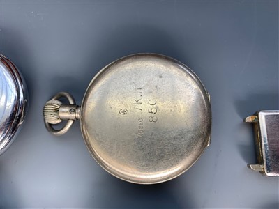 Lot 2598 - A War Department Recta pocket watch, a Smiths...