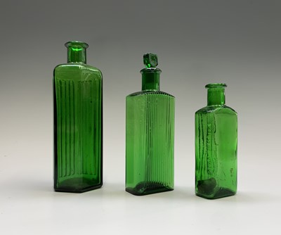 Lot 1116 - A Victorian ruby glass lustre vase, with two...