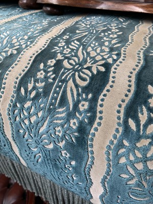 Lot 3005 - A 1950's Designer's Guild beech framed sofa,...