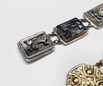 Lot 414 - Four silver bracelets 89gm