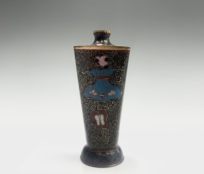 Lot 294 - A Japanese miniature cloisonne vase, early...