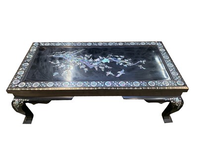 Lot 289 - A Chinese black lacquer and mother of pearl...