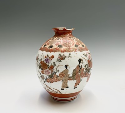 Lot 15 - A Japanese Kutani porcelain jar and cover and...