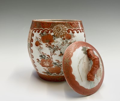 Lot 15 - A Japanese Kutani porcelain jar and cover and...