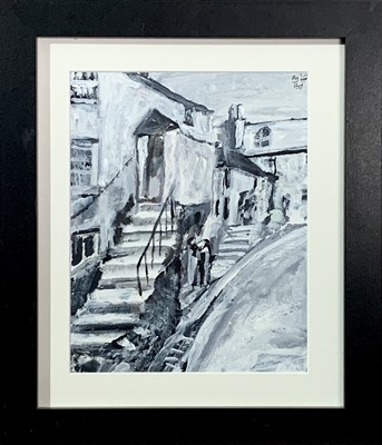Lot 34 - Roy DAVEY (1946) Back Road West, St Ives Oil...