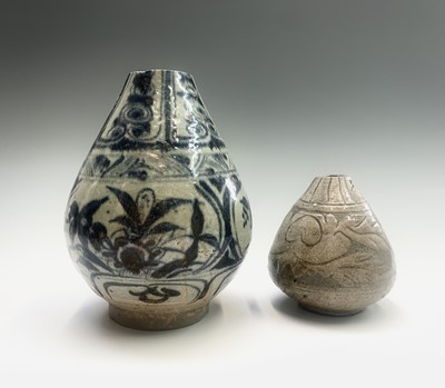 Lot 293 - A Korean slip decorated bottle vase, possibly...