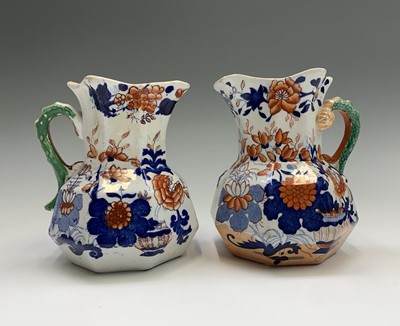 Lot 1065 - Two Mason's ironstone jugs, circa 1900, height...