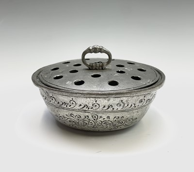 Lot 359 - A 19th century pewter plate, London touchmarks,...