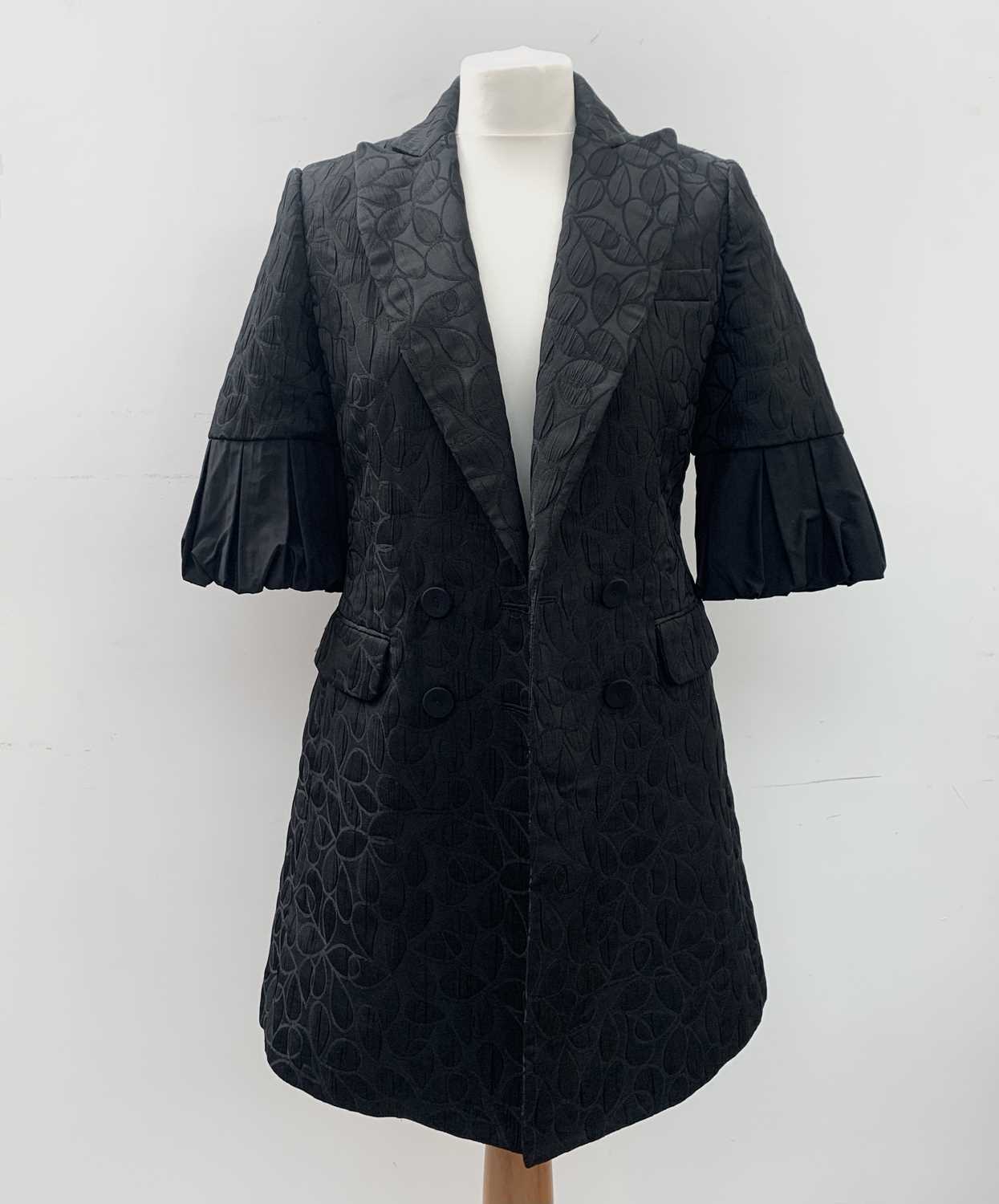 Lot 2850 - Black velvet bolero size 12 and a black, 3/4...