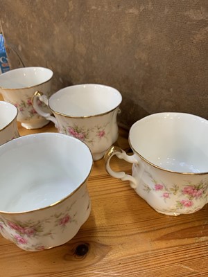 Lot 12 - Six 'Paragon' teacups, a 'hadida' wash jug and...