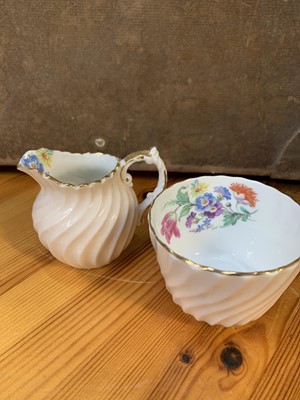 Lot 12 - Six 'Paragon' teacups, a 'hadida' wash jug and...