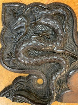 Lot 15 - An intricate Chinese carving depicting two...