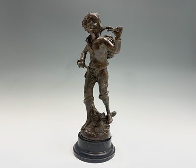 Lot 394 - A French cast copper alloy figure, circa 1900,...