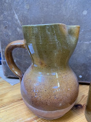 Lot 35 - Studio pottery jug and vase, stoneware pots,...