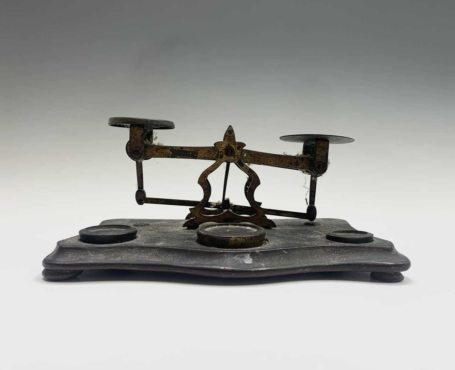 Lot 399 - A set of Post Office scales with weights.