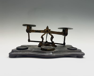 Lot 399 - A set of Post Office scales with weights....