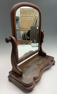 Lot 3235 - A Victorian mahogany swing toilet mirror....