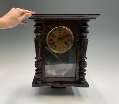 Lot 2908 - A German Black Forest walnut cased wall clock,...