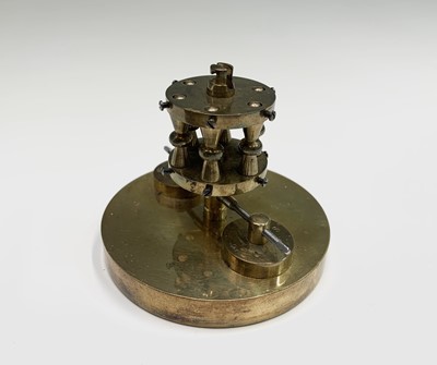 Lot 2912 - A German 400 day brass torsion clock, circa...