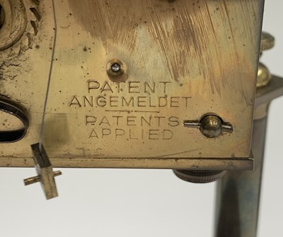 Lot 2912 - A German 400 day brass torsion clock, circa...