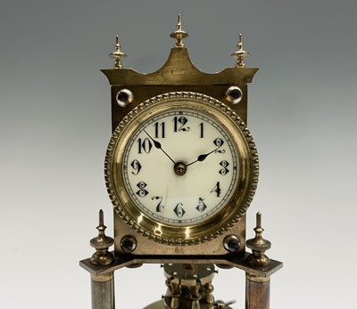 Lot 2912 - A German 400 day brass torsion clock, circa...
