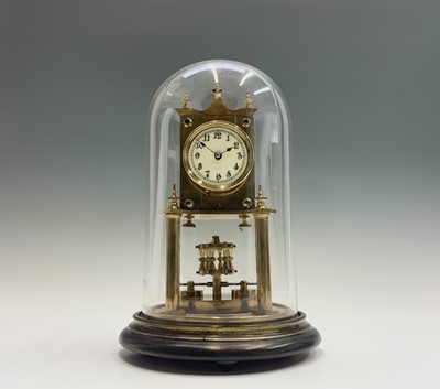 Lot 2913 - A German brass 400 day torsion clock, circa...