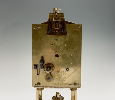 Lot 2917 - A German Art Deco 400 day brass torsion clock,...