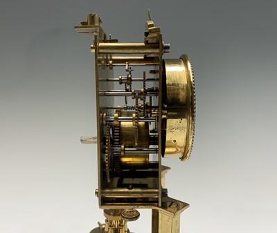Lot 2917 - A German Art Deco 400 day brass torsion clock,...