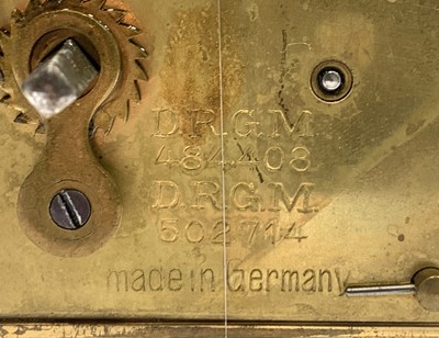 Lot 2917 - A German Art Deco 400 day brass torsion clock,...