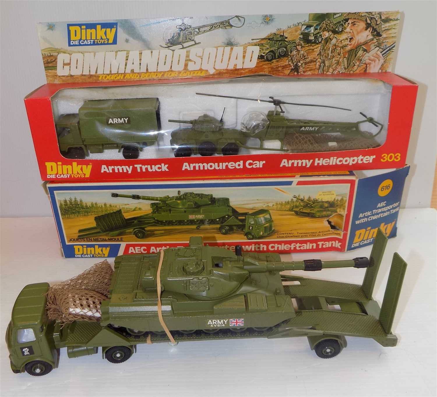 Lot 99 - Dinky Military :- 616 AEC and Chieftain Tank