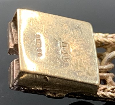 Lot 135 - A 9ct gold bracelet width 10.7mm 21.2gm