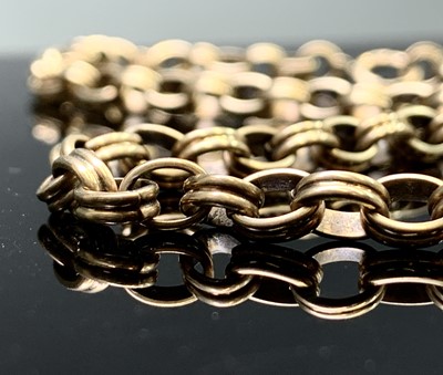 Lot 40 - A 9ct gold belcher link necklace 56cm 32.5gm