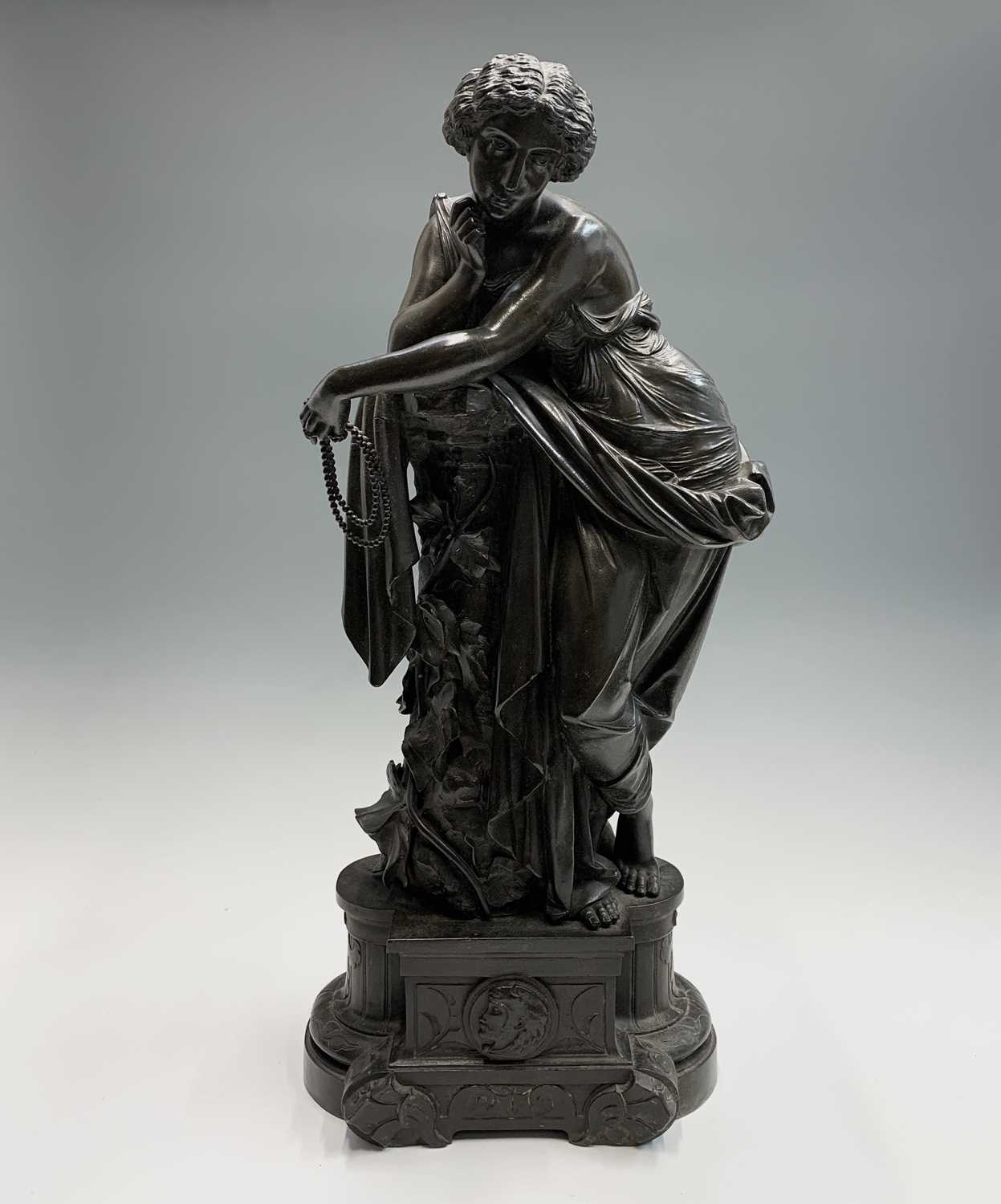 Lot 482 - A French bronzed spelter figure, late 19th