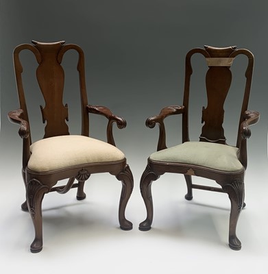 Lot 406 - A pair of George III style children's chairs,...