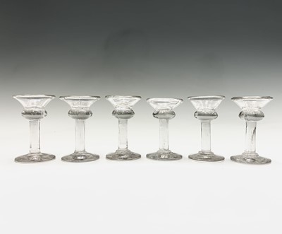 Lot 1002 - Five assorted Georgian glass salts, tallest...