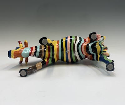 Lot 417 - Two Cow Parade cow sculptures - 'Striped Cow'...