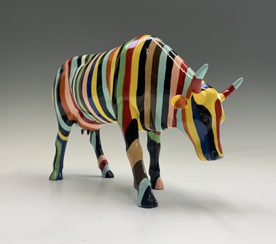 Lot 417 - Two Cow Parade cow sculptures - 'Striped Cow'...