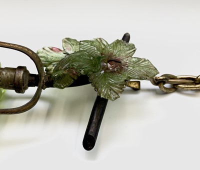 Lot 408 - An early 20th century metal and Murano glass...