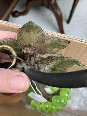 Lot 408 - An early 20th century metal and Murano glass...