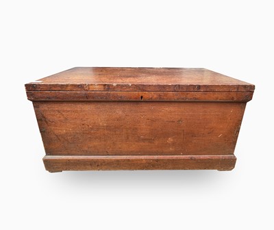 Lot 186 - An elm seaman's chest, 19th century, with rope...
