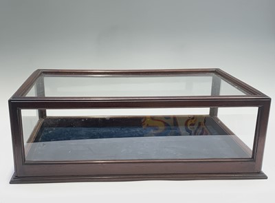 Lot 407 - A 19th century mahogany table top display case,...