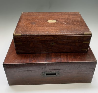 Lot 585 - A large mahogany storage box, 19th century,...