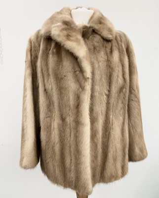 Lot 2839 - A blonde mink 50s cocktail jacket by Browns of...