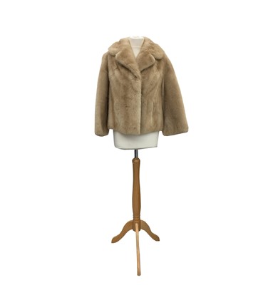 Lot 2840 - One blonde mink jacket, beige silk lining, two...