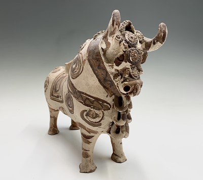 Lot 1097 - A South American folk pottery vessel in the...