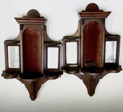 Lot 410 - A pair of Victorian rosewood and boxwood...