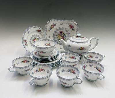 Lot 1115 - A Shelley 'Crochet' pattern tea service,