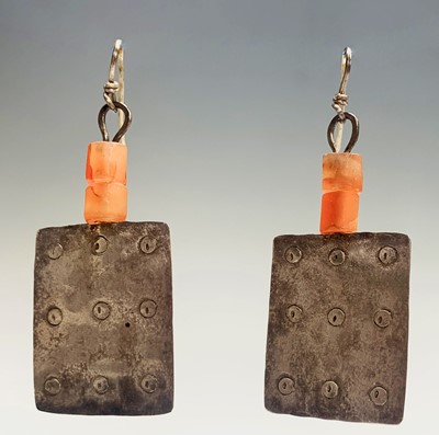 Lot 85 - A pair of Breon O'Casey silver and stone...
