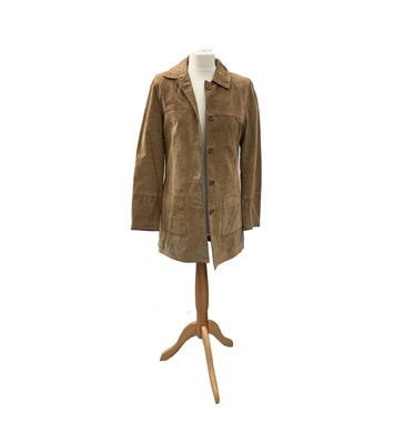 Lot 2851 - Three genuine suede jackets, size UK 8, 40 and M.